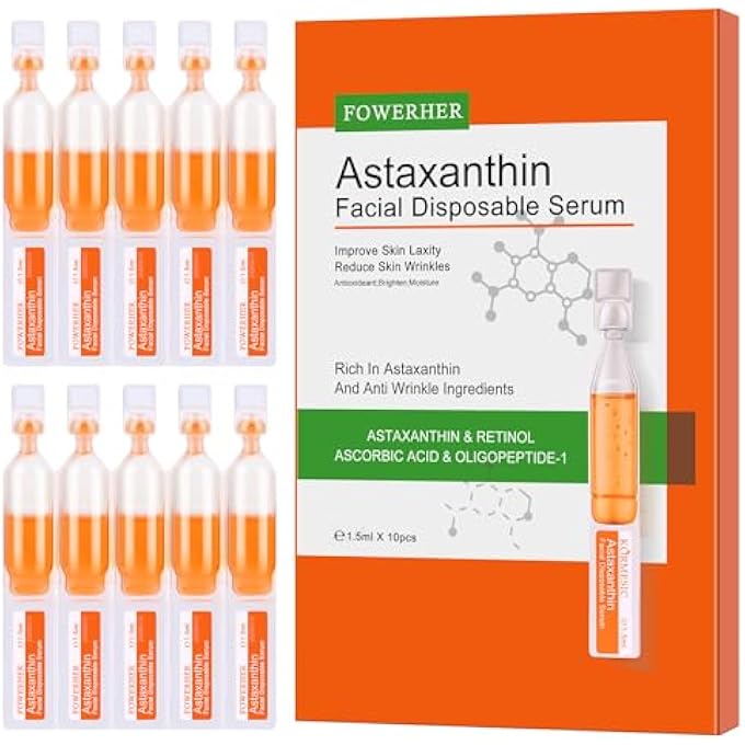 Fowerher ASTAXANTHIN ESSENCE SERUM, ANTI-AGEING AMPOULES, SINGLE-USE TREATMENT, 10 PACK - Image 1